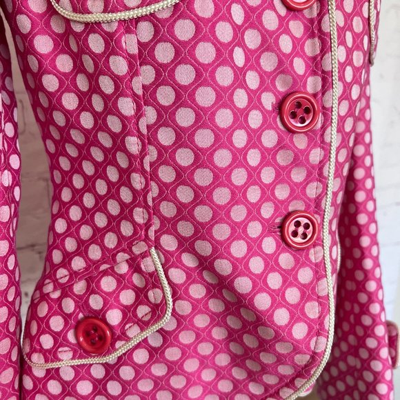 Moschino - Cheap and Chic Pink Polka Dot Blazer - Size 6 - Picture 4 of 16